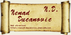 Nenad Ducanović vizit kartica